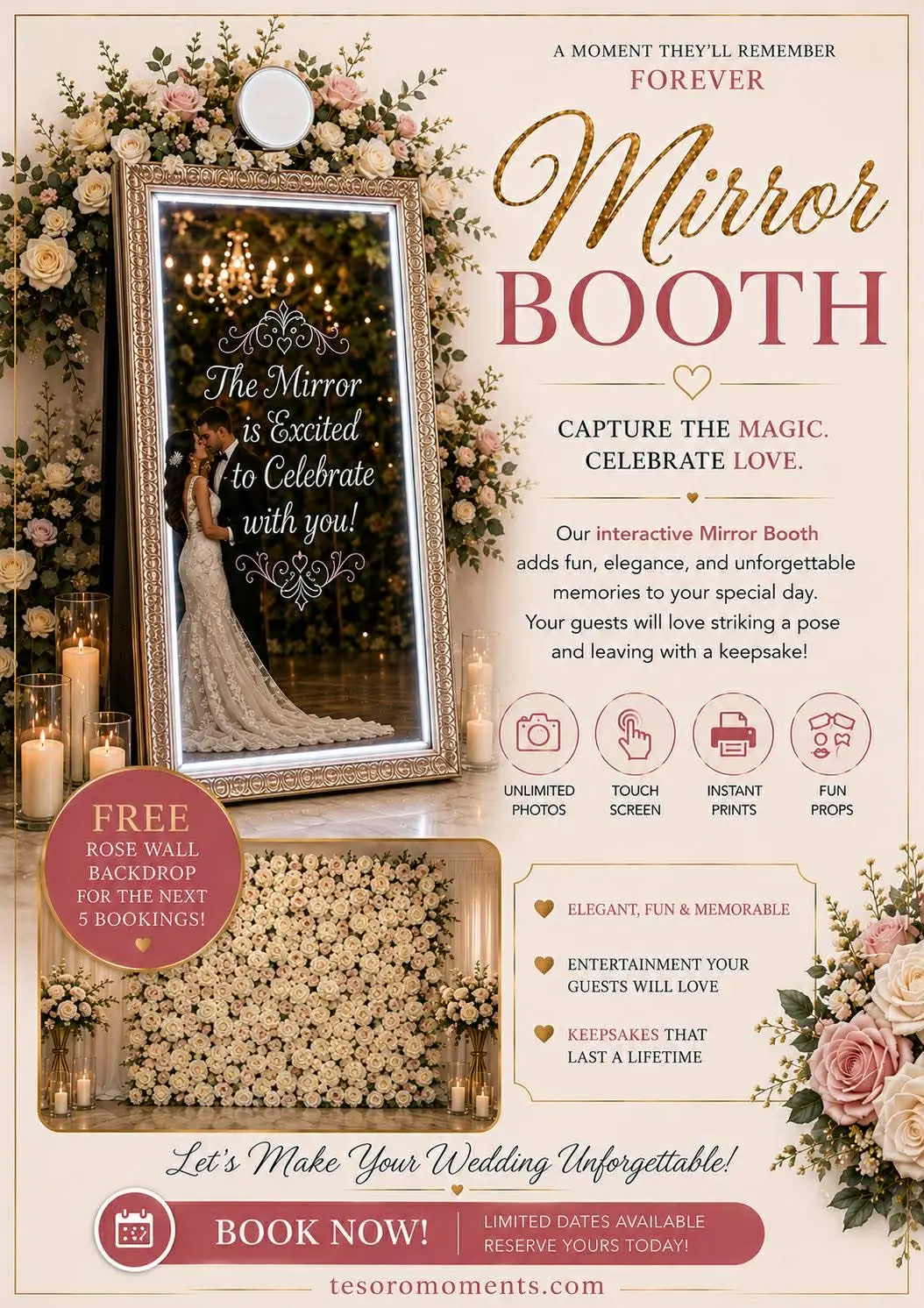 wedding-flower-wall-dothan-al-tesoro-moments wedding flower wall promo in Dothan AL by Tesoro Moments