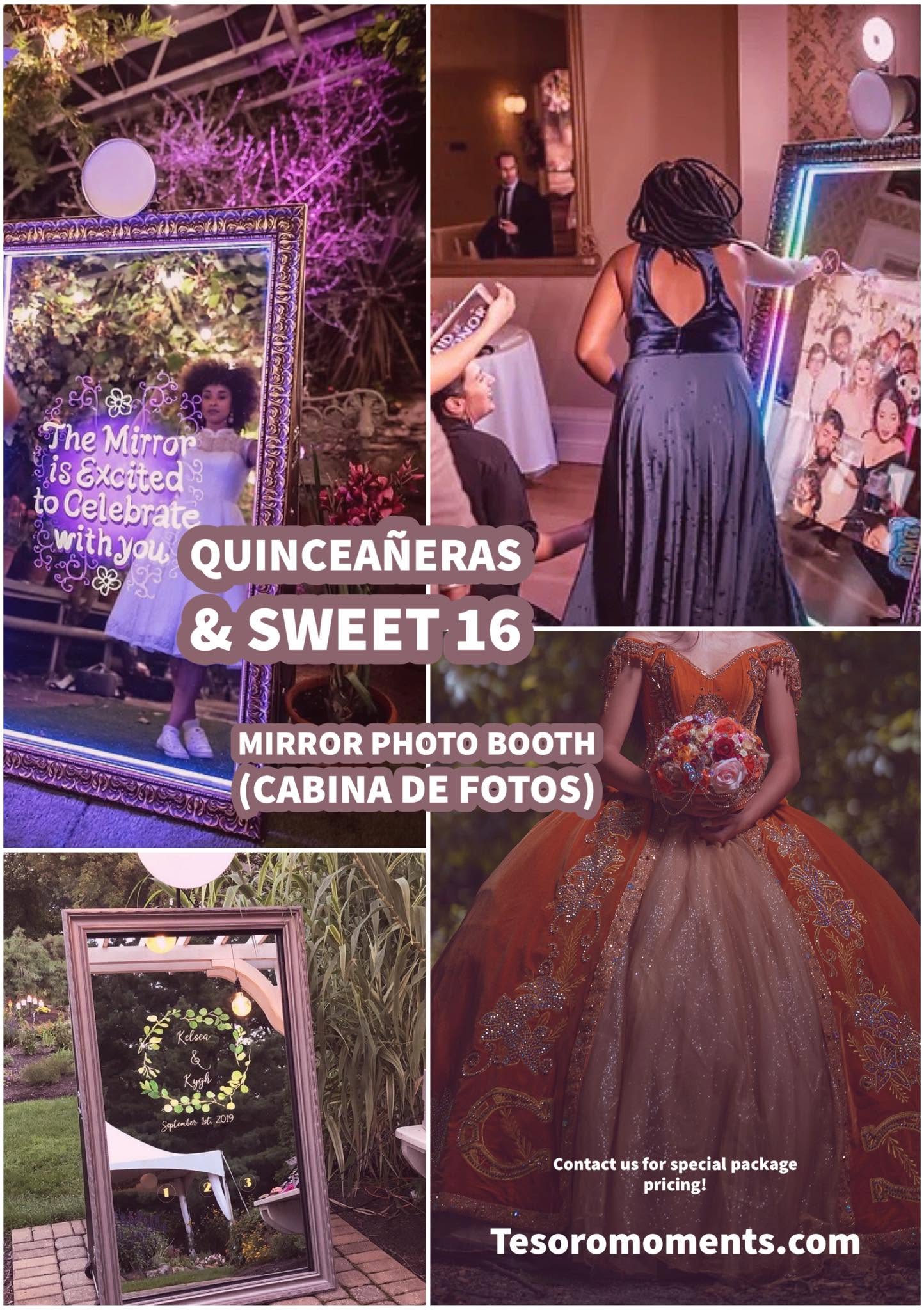 quinceanera_tesoro_moments mirror booth by tesoro moments at a Quinceañera or sweet 16 party